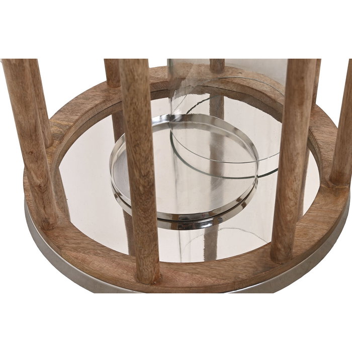 Bougeoir Home ESPRIT Marron Argenté Naturel Verre Bois de manguier 30 x 30 x 42 cm Bougeoir Home ESPRIT Marron Argenté Naturel Verre Bois de manguier 30 x 30 x 42 cm