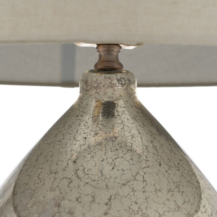 BigBuy Home Lampe de bureau Argenté Métal Verre BigBuy Home Lampe de bureau Argenté Métal Verre