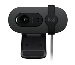 Logitech Webcam Brio 105 - Webcam 4K Full HD 1080p avec Volet de Confidentialité et Microphone - USB-A - Compatible Windows, macOS, Chrome OS - Graphite