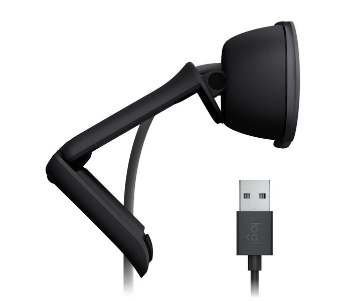 Logitech Webcam Brio 105 - Webcam 4K Full HD 1080p avec Volet de Confidentialité et Microphone - USB-A - Compatible Windows, macOS, Chrome OS - Graphite