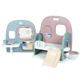 Smoby - Baby Care Crèche pour Enfant à partir de 3 ans - Jeu d'imitation avec Espaces de Jeu Multiples et Accessoires