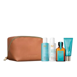 Moroccanoil Set Soin Réparation & Hydratation Cheveux : Shampooing sans Parabènes 70 ml + Après-Shampooing 70 ml + Huile Traitante 25 ml + Crème Mains à l'Acide Hyaluronique 40 ml