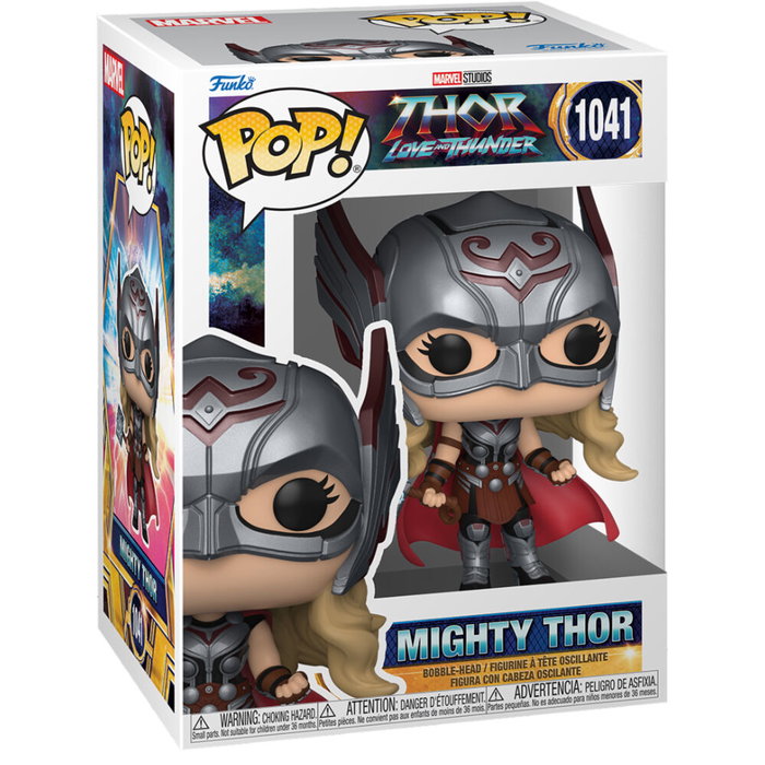 FUNKO Pop! Vinyl - Marvel Thor: Love and Thunder - The Mighty Thor - Figurine de collection 9 cm avec fenêtre