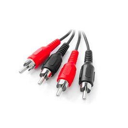 Elbe CA-110-RCA Câble Audio 2 RCA Mâle à 2 RCA Mâle 2,5 mètres Noir