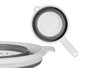 Kinvara Colador Plegable avec Mango 20 cm – Blanc et Gris, Plastique PP et TPR, Compatible Frigo et Lave-vaisselle (Set de 24)