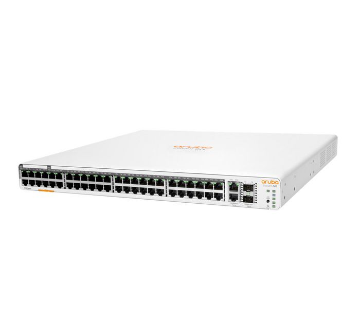 Hewlett Packard Enterprise Commutateur réseau Aruba Instant On 1960 48G 48 ports Gigabit PoE+ avec 2 ports 10GBASE-T et 2 ports SFP+, alimentation 600 W pour petites entreprises
