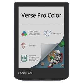 PocketBook Verse Pro Color 6" E Ink Kaleido 3 16 Go Noir – Liseuse Couleur Étanche IPX8 Bluetooth 5.4