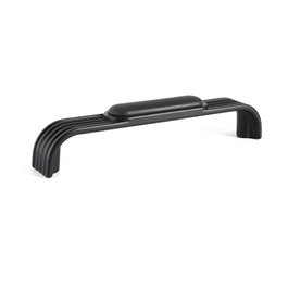 GIUSTI Tirador Tabor en zamak et porcelaine, noir mat, 96 mm