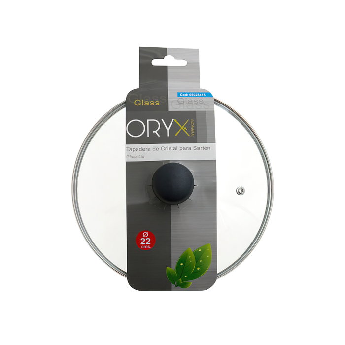 ORYX Couvercle en verre pour poêle 22cm ORYX Couvercle en verre pour poêle 22cm