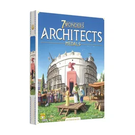 Asmodee 7 Wonders Architects : Extension Medals - Colisée de Rome, Ziggurat d'Ur, nouveaux jetons et médailles - Version française