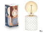 Giftdecor Lampe LED Base Étoiles 8 x 19 x 8 cm Pierre Ciment Verre Bleu (Set de 8)