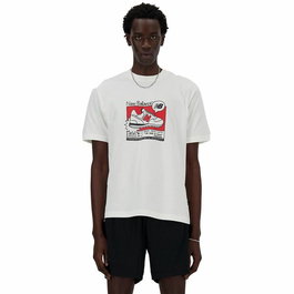 Maillot de Corps de Sport à Manches Coupe New Balance MT41593 SST Blanc (S)