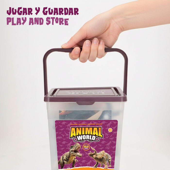 Set Dinosaures Colorbaby 20 x 12 x 7 cm 52 Pièces 4 Unités