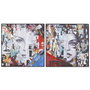 Home ESPRIT Toile Abstrait Moderne 100 x 3,5 x 100 cm