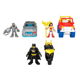 Mattel - Figurines et véhicules DC Super Friends Superhéroes Imaginex - 7,5 cm - Langue espagnole/portugaise