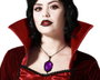 Collier vintage avec pierre violette et cadre noir style gothique