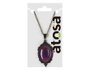 Collier vintage avec pierre violette et cadre noir style gothique