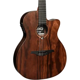 LAG Guitare Acoustique Folk Nylon Auditorium Slim Cutaway A/E - Sauvage