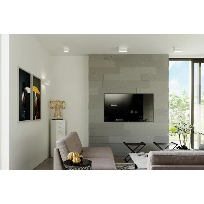 Spotlight Lobo Plafonnier Rectangulaire en Aluminium Moderne, 2 Lampes, Design Minimaliste, Référence SOL-SL.0384