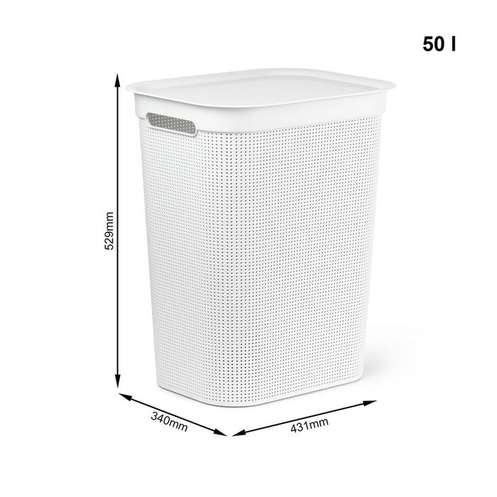 Rotho Panier à linge Brisen Blanc 50 L Rotho Panier à linge Brisen Blanc 50 L