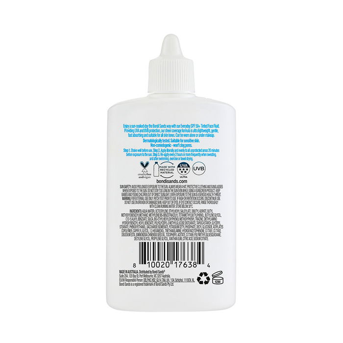 Bondi Sands Fluide Teinté Visage Sans Parfum SPF 50+ 50 ml