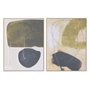 Home ESPRIT Toile ESPRIT Noir Vert Abstrait Urbaine (Lot de 2)