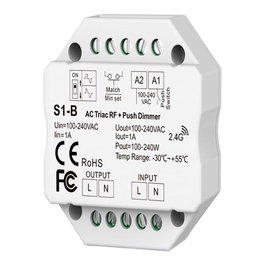 Fbright Régulateur RF TRIAC pour lampes 1,5A 100-360W 100-240V Ø52x26mm