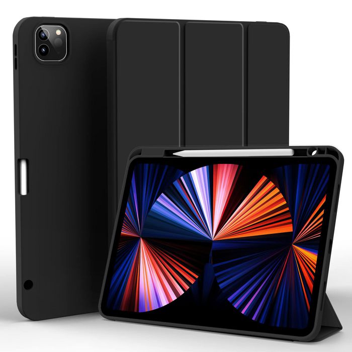 eSTUFF MIAMI Étui pour iPad Pro 12,9" (2021/2022) avec housse pour Apple Pencil - Coque TPU souple et couverture magnétique