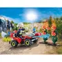 Playmobil 71825 - Pompier avec quad et arbustes enflammés - Figurine avec véhicule et accessoires pour enfant à partir de 3 ans