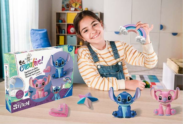 Ravensburger Juego Be Creative Maxi - Kit de Créations en Plâtre Stitch - Jeu en Français, Allemand, Anglais, Espagnol, Italien, Néerlandais Ravensburger Juego Be Creative Maxi - Kit de Créations en Plâtre Stitch - Jeu en Français, Allemand, Anglais, Espagnol, Italien, Néerlandais