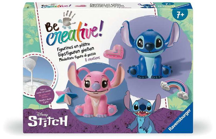 Ravensburger Juego Be Creative Maxi - Kit de Créations en Plâtre Stitch - Jeu en Français, Allemand, Anglais, Espagnol, Italien, Néerlandais Ravensburger Juego Be Creative Maxi - Kit de Créations en Plâtre Stitch - Jeu en Français, Allemand, Anglais, Espagnol, Italien, Néerlandais