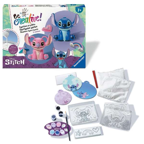 Ravensburger Juego Be Creative Maxi - Kit de Créations en Plâtre Stitch - Jeu en Français, Allemand, Anglais, Espagnol, Italien, Néerlandais Ravensburger Juego Be Creative Maxi - Kit de Créations en Plâtre Stitch - Jeu en Français, Allemand, Anglais, Espagnol, Italien, Néerlandais