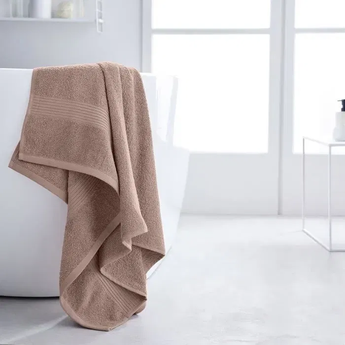 Today Drap de Bain 70x130 cm 100% Coton - Rose des sables, serviette de bain épaisse et douce