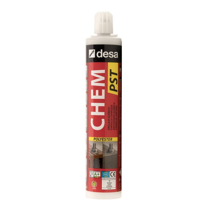 DESA Ancrage chimique polyester 300ml pour matériaux poreux (ciment, briques) de couleur gris