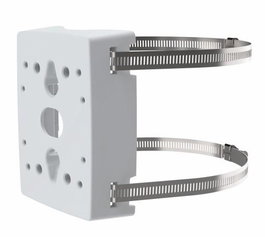 Axis T91B47 - Support de poteau universel 50-150 mm avec sangles inox SS316L, pour caméra fixe intérieur/extérieur, résistant vandalisme IK10 et corrosion NEMA 4X