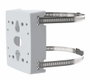 Axis T91B47 - Support de poteau universel 50-150 mm avec sangles inox SS316L, pour caméra fixe intérieur/extérieur, résistant vandalisme IK10 et corrosion NEMA 4X