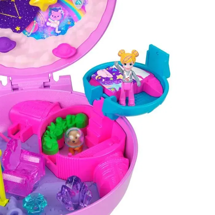 Polly Pocket Coffret Exploration Spatiale JCB18 - Jouet de Voyage pour Enfants avec Mini-Figurine et Accessoires