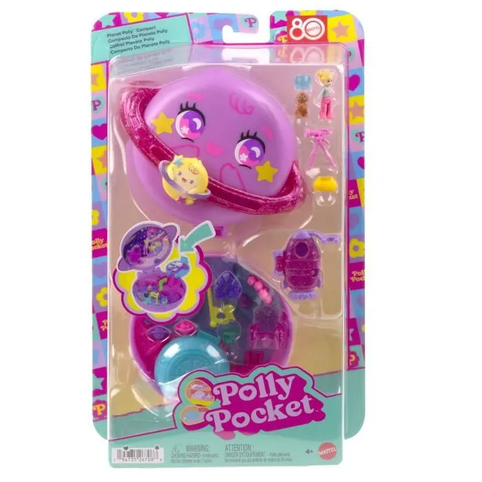 Polly Pocket Coffret Exploration Spatiale JCB18 - Jouet de Voyage pour Enfants avec Mini-Figurine et Accessoires