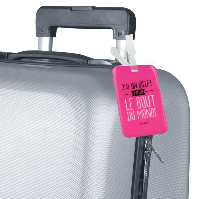 Jet Lag Lot de 2 porte-étiquettes de valise en PVC assortis