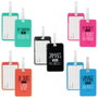 Jet Lag Lot de 2 porte-étiquettes de valise en PVC assortis