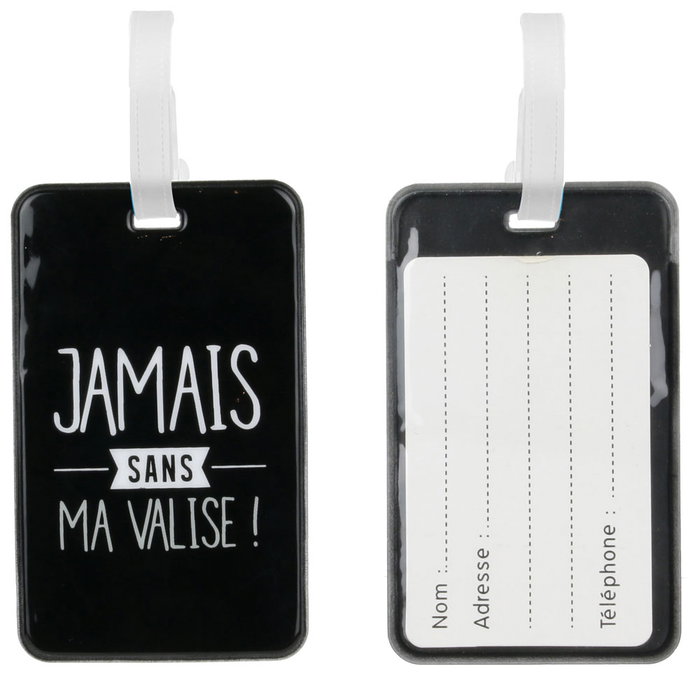 Jet Lag Lot de 2 porte-étiquettes de valise en PVC assortis