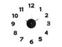 Giftdecor Horloge Autocollante 35 cm Chiffres Brillants Noir Plastique EVA PET PP (Set de 12)