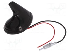 4CARMEDIA Antenne Shark AM/FM pour automobile, Noir Brillant