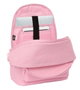 Safta Sac à dos double pour ordinateur portable 15,6 pouces avec port USB de chargement, motif Real Madrid, fille, rose, 31 x 44 x 18 cm