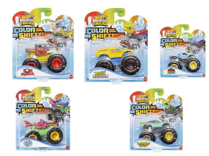 Mattel Hot Wheels Monster Trucks - Voitures qui changent de couleur, modèles assortis (livraison aléatoire)
