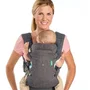 Infantino Flip Ergo - Porte-bébé physiologique 4 en 1 avec bavoir - 4 modes (ventral face, dos, face au monde) - De la naissance à 14.5 kg