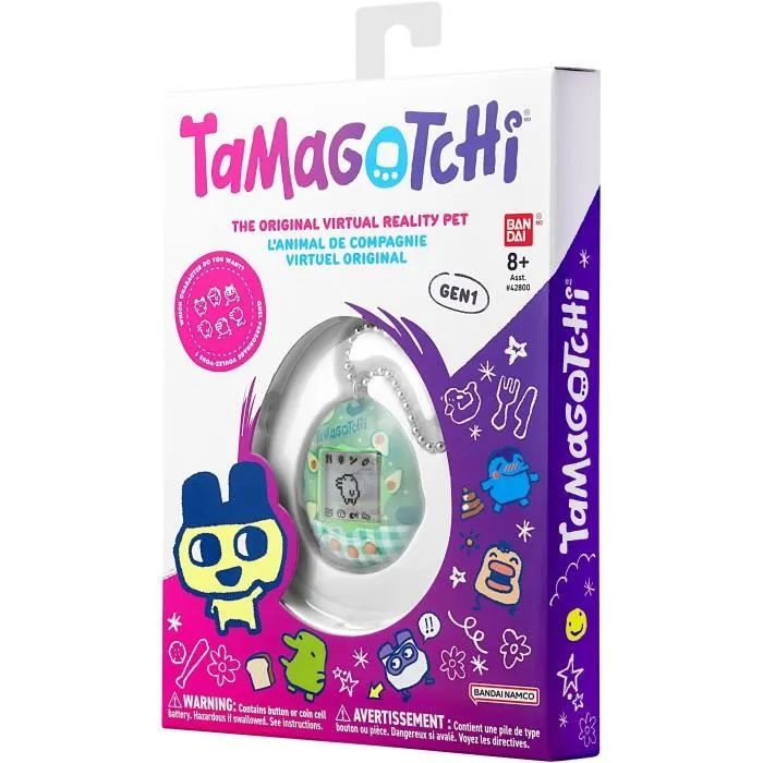 Bandai Tamagotchi Original 46162 - Jouet animal de compagnie virtuel rétro avec motif Avocado Mix et 7 personnages évolutifs Bandai Tamagotchi Original 46162 - Jouet animal de compagnie virtuel rétro avec motif Avocado Mix et 7 personnages évolutifs