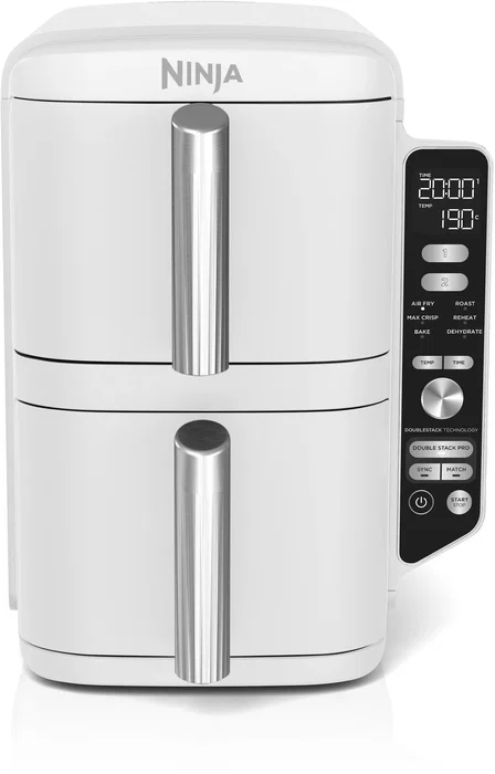 Ninja SL400EUWH Friteuse sans huile Air Fryer Double Stack XL 9.5L, 6 programmes, 2470W, blanc Ninja SL400EUWH Friteuse sans huile Air Fryer Double Stack XL 9.5L, 6 programmes, 2470W, blanc