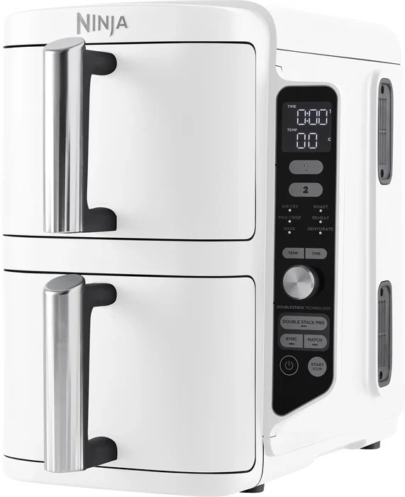Ninja SL400EUWH Friteuse sans huile Air Fryer Double Stack XL 9.5L, 6 programmes, 2470W, blanc Ninja SL400EUWH Friteuse sans huile Air Fryer Double Stack XL 9.5L, 6 programmes, 2470W, blanc