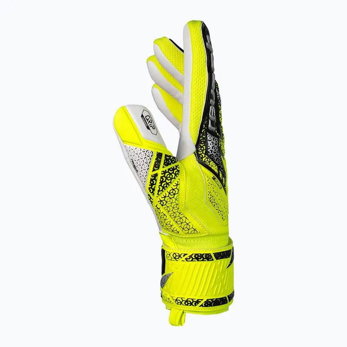 Gants de Gardien de But Reusch Attrakt Grip safe Jaune Adultes S Gants de Gardien de But Reusch Attrakt Grip safe Jaune Adultes S